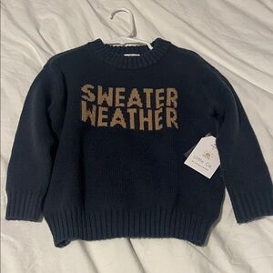 Little Co. Navy Sweater Weather Kids Sweater